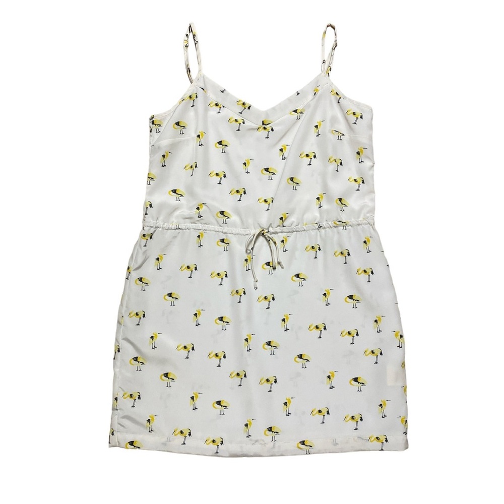 Oat+Fawn Flamingo Dress Women’s L White Spaghetti Straps Casual Tie Waist V Neck